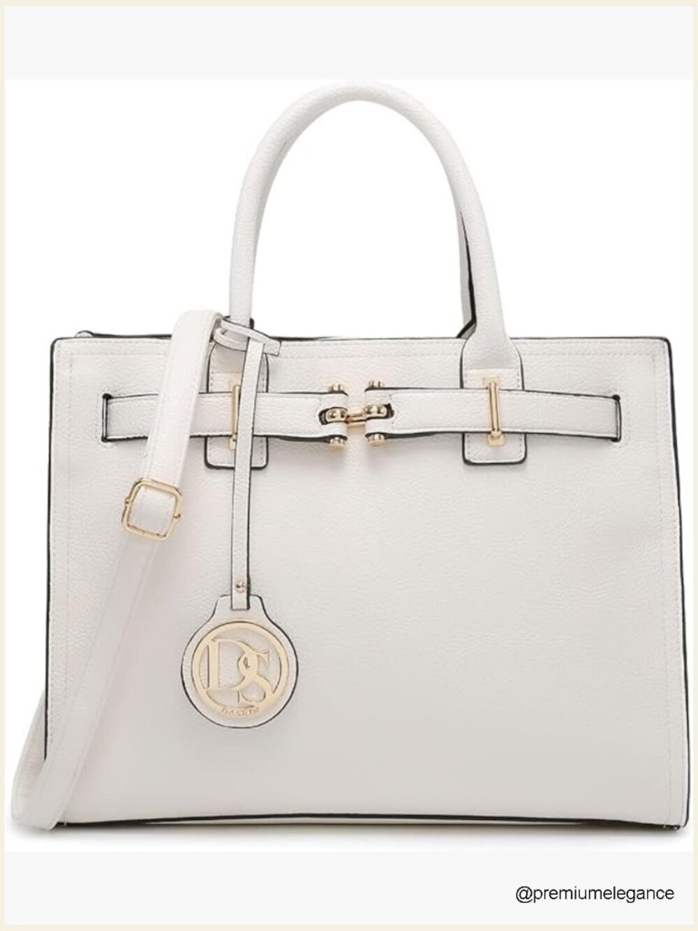 Satchel Handbag Tote Belted Top-handle Work Shoulder Bag with Long Strap
